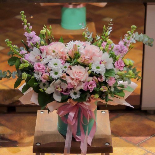 Композиция весенняя в коробке